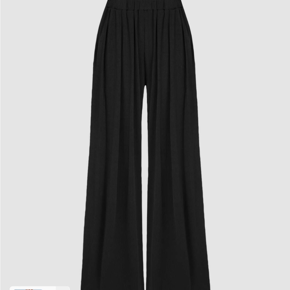 Cider Black Wide-Leg Pants